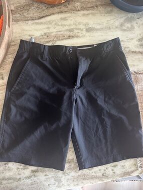 Under Armour Black Flat Front Performance Shorts